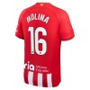 Maillot de Supporter Atlético Madrid Molina 16 Domicile 2023-24 Pour Homme